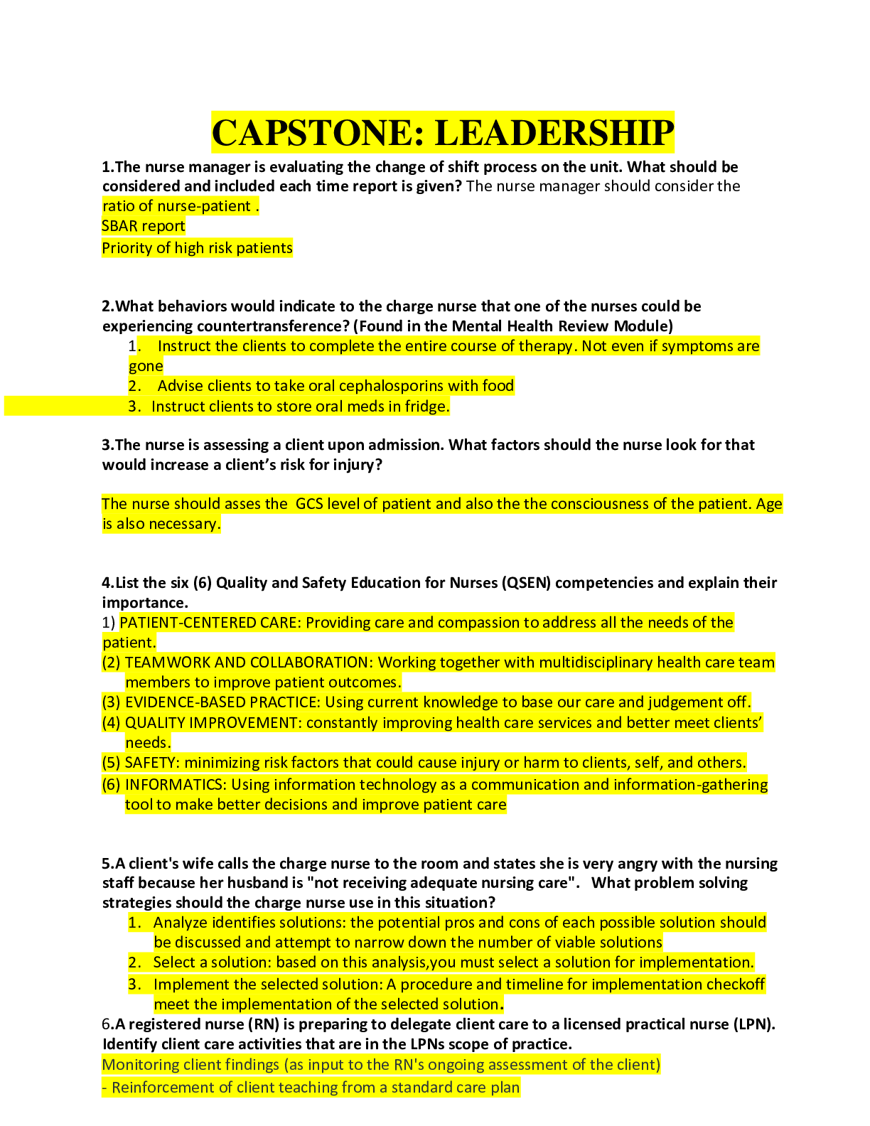 Preview of CAPSTONE: LEADERSHIP
